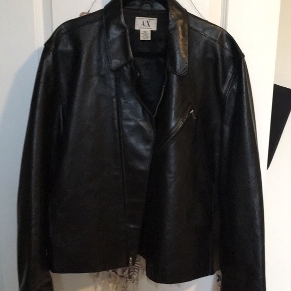 A/X Armani Exchange Leather Jacket L/XL - Picture 7 of 8